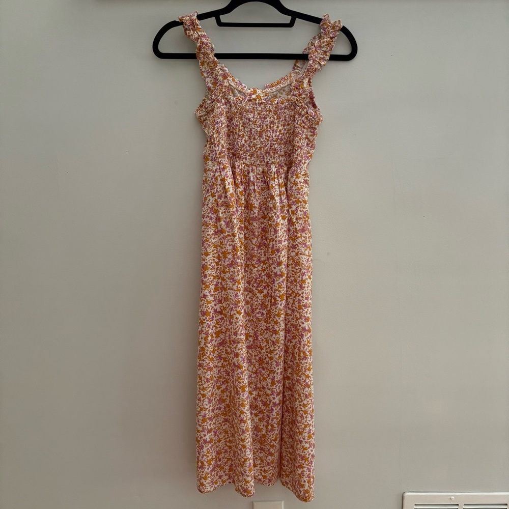 Japan Chic Floral Midi Dress with Ruffle Straps - Picture 9 of 12